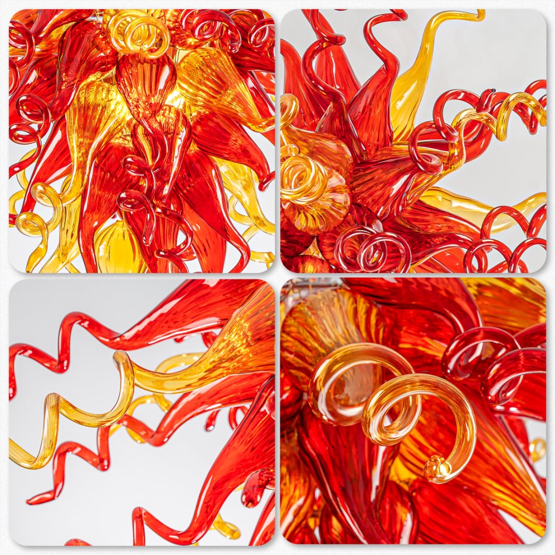 Blown Glass Chandelier – Handmade Luxury Lighting