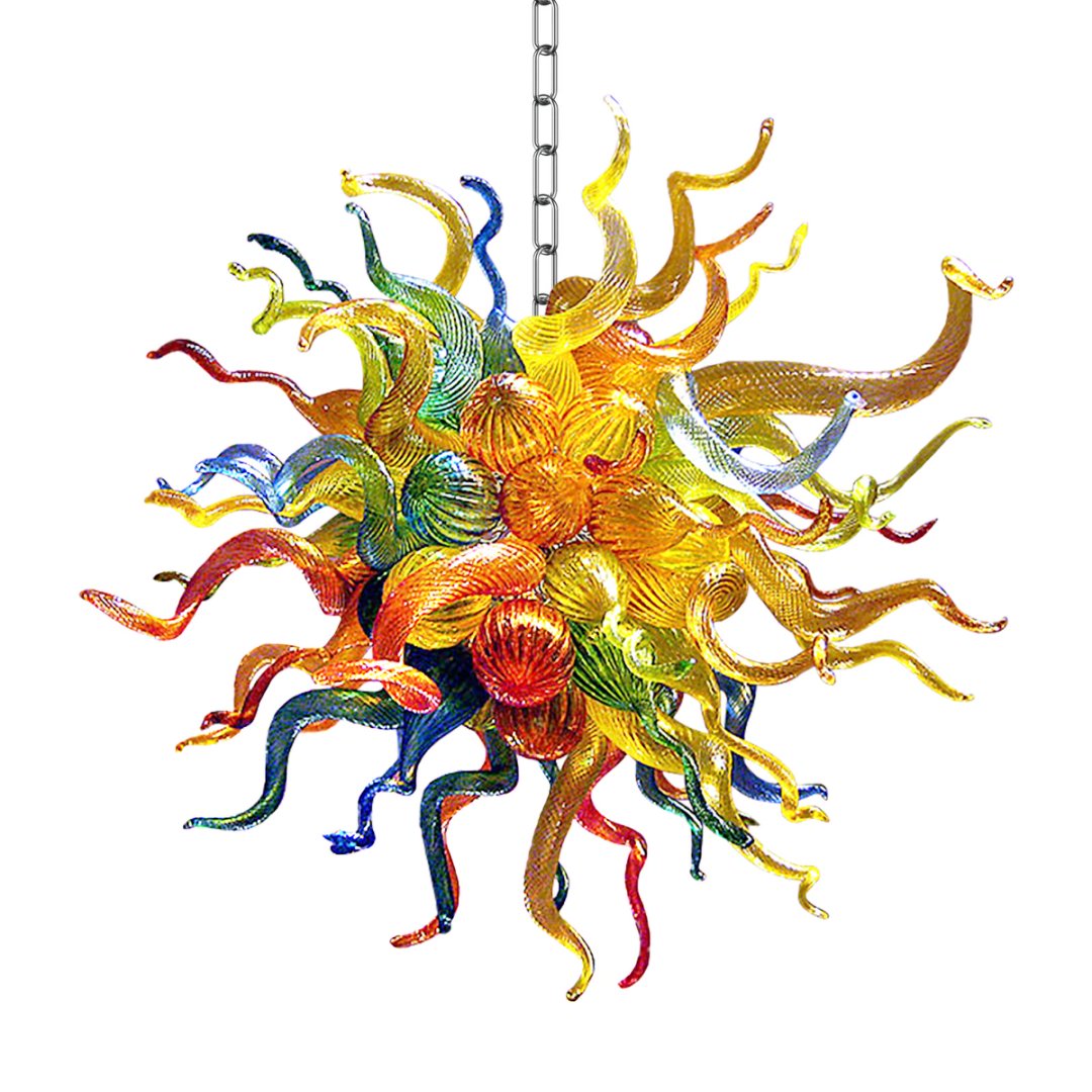 Gold Blown Glass Chandelier – Luxurious & Glamorous