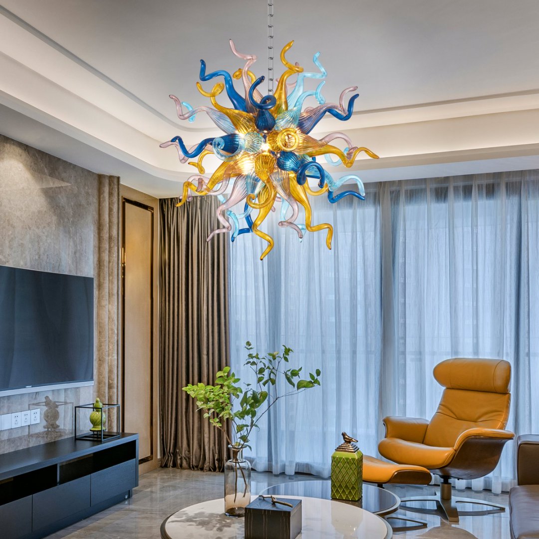 Luxury Blown Glass Chandelier – Affordable Elegance