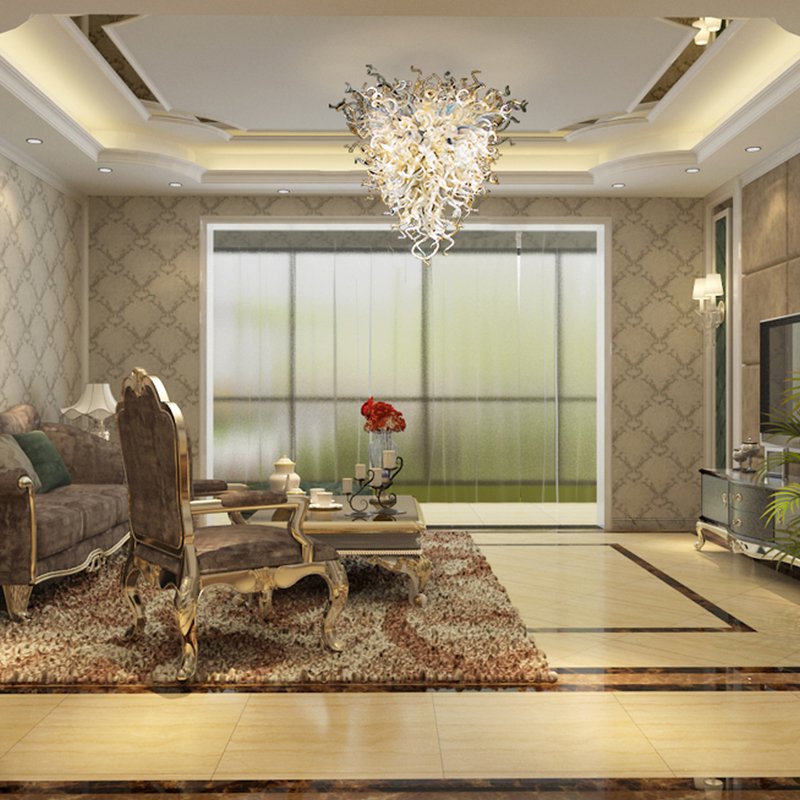 Entryway Blown Glass Chandelier – Grand First Impression