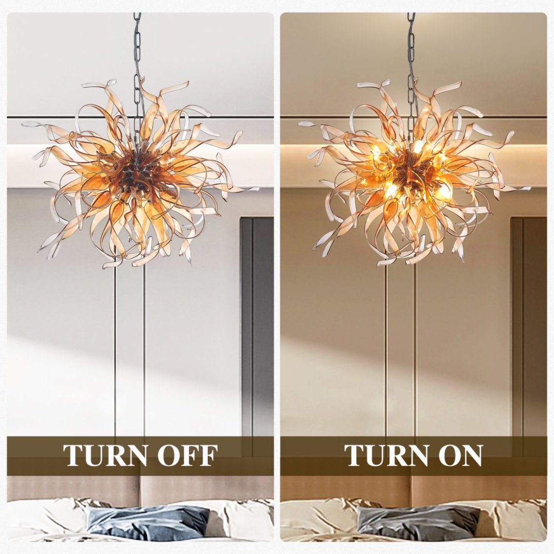 Baroque Blown Glass Chandelier – Ornate Detailing &nbsp;