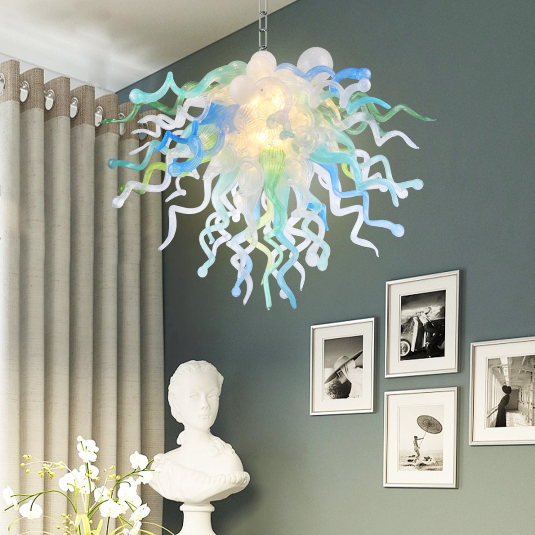Vintage Blown Glass Chandelier – Classic Timeless Design