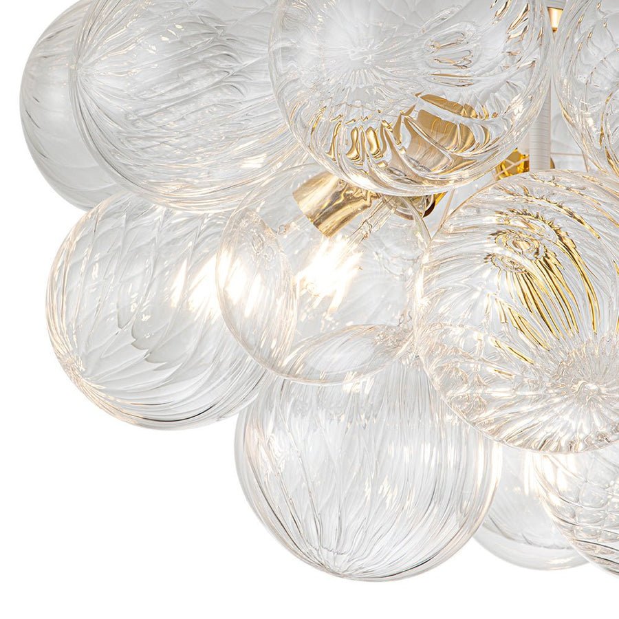 Lightweight Bubble Glass Chandelier for Easy Install