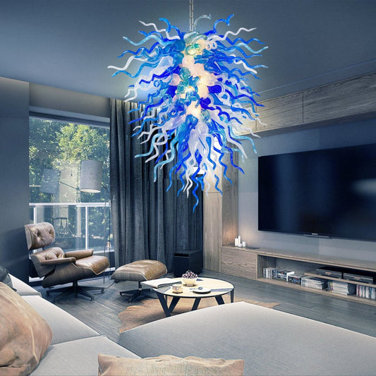 Luxury Blown Glass Chandelier - Elegant Ceiling Light Fixture