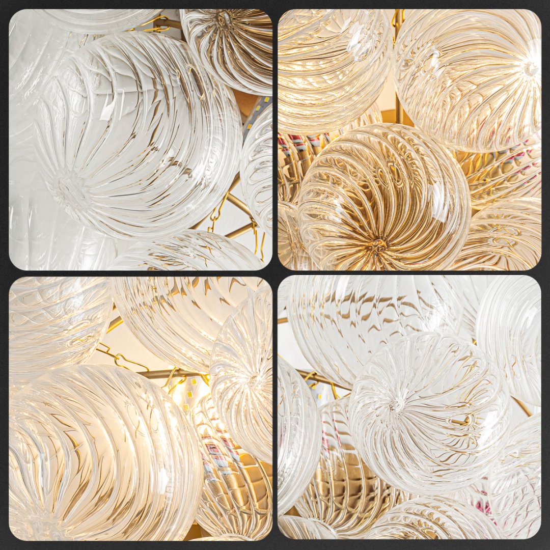 Custom Bubble Glass Chandelier for Architect Project