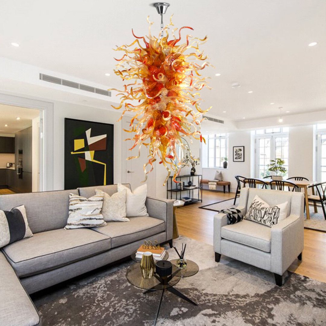 Handblown Glass Chandelier – Artisan Craftsmanship