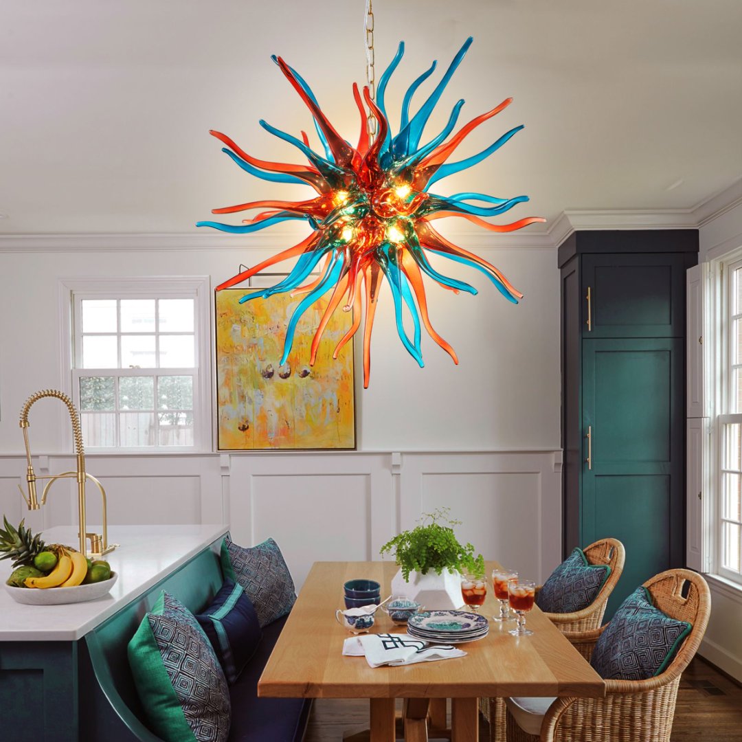 Designer Blown Glass Chandelier – High-End Luxury