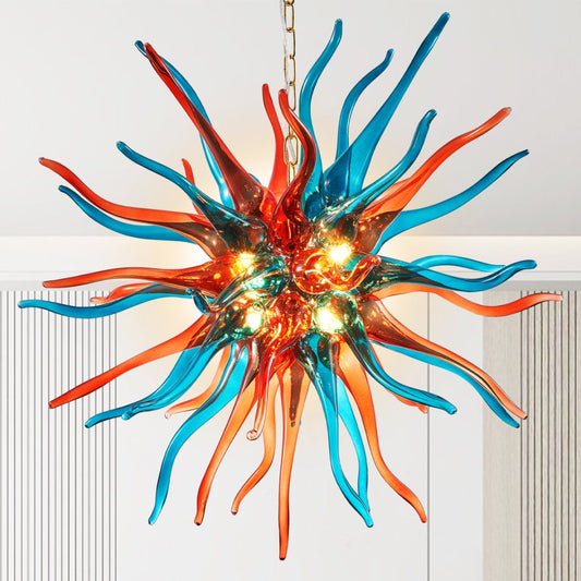 Designer Blown Glass Chandelier – High-End Luxury