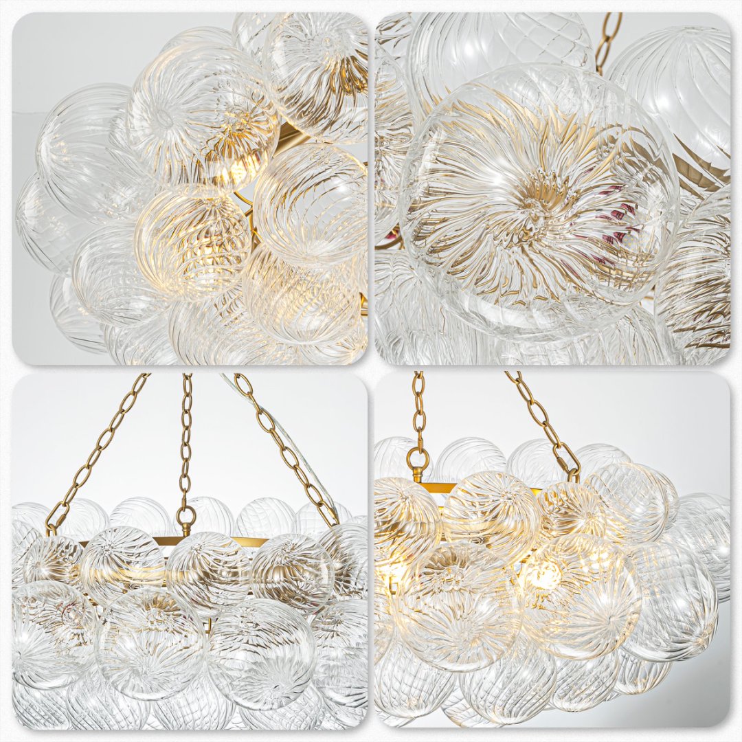 Commercial Bubble Glass Chandelier for Boutique Hotel