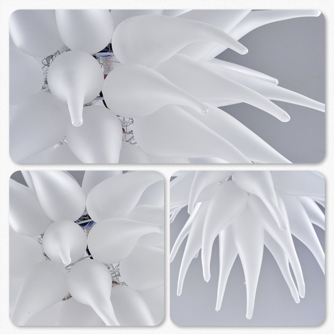 Tiered Blown Glass Chandelier – Layered Illumination