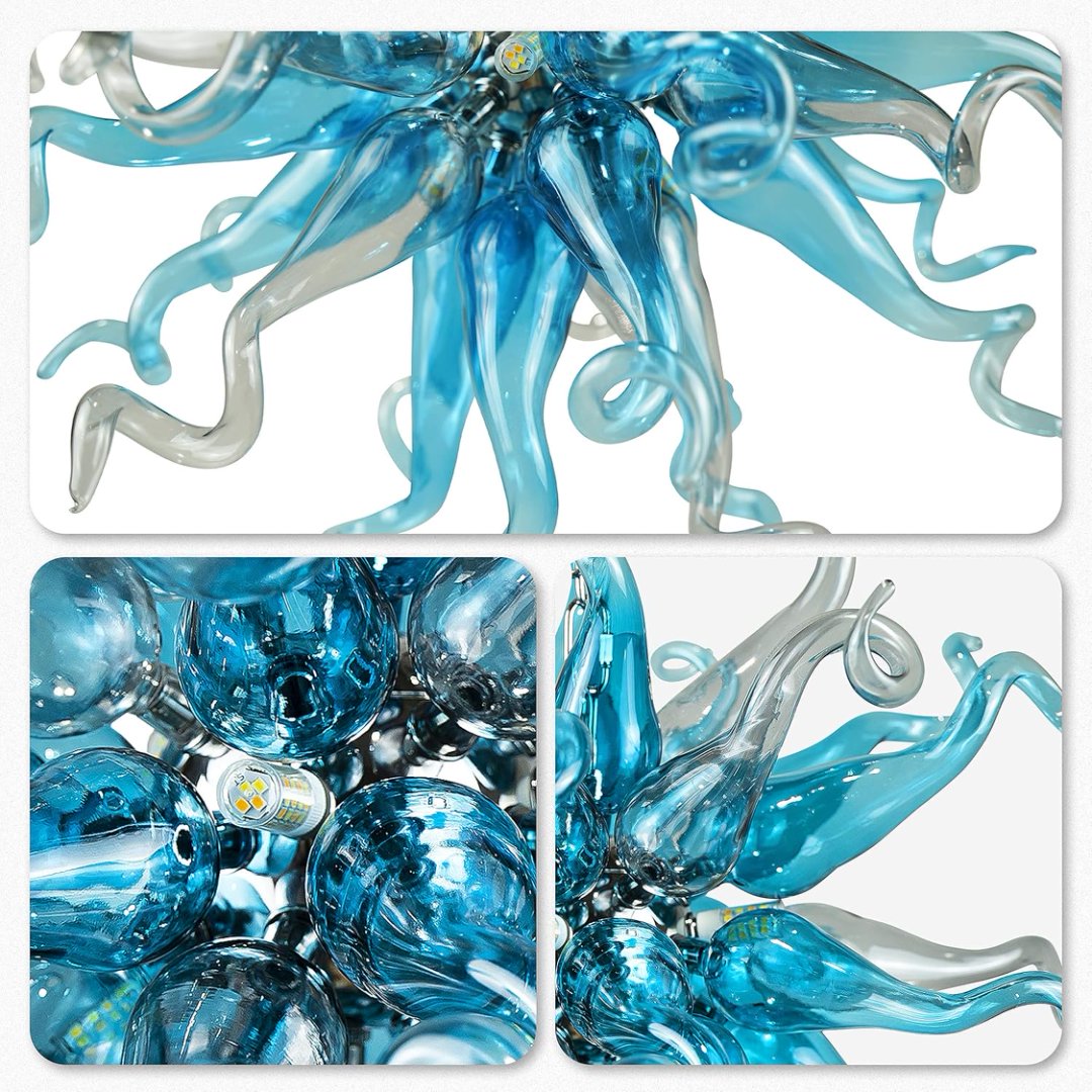 Exclusive Blown Glass Chandelier – Limited Edition