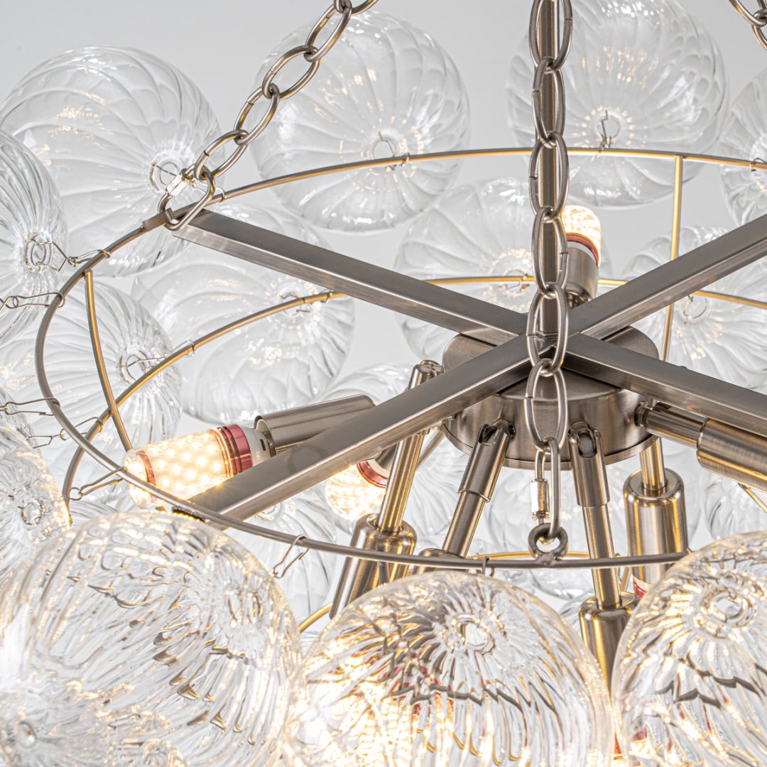 Minimalist Bubble Glass Chandelier for Scandinavian Home