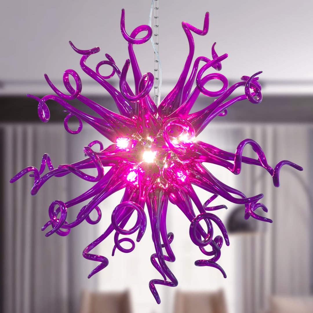 Ocean Blue Blown Glass Chandelier – Coastal Vibes