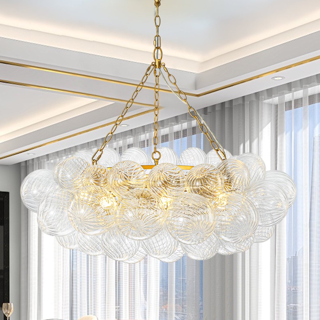 Commercial Bubble Glass Chandelier for Boutique Hotel