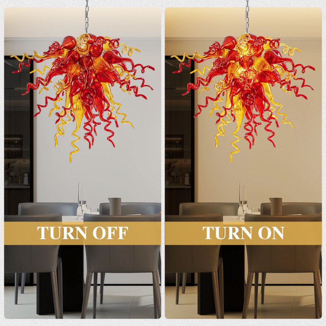 Blown Glass Chandelier – Handmade Luxury Lighting