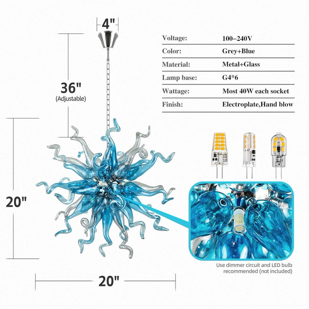 Exclusive Blown Glass Chandelier – Limited Edition