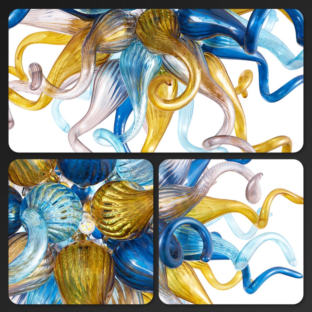 Luxury Blown Glass Chandelier – Affordable Elegance