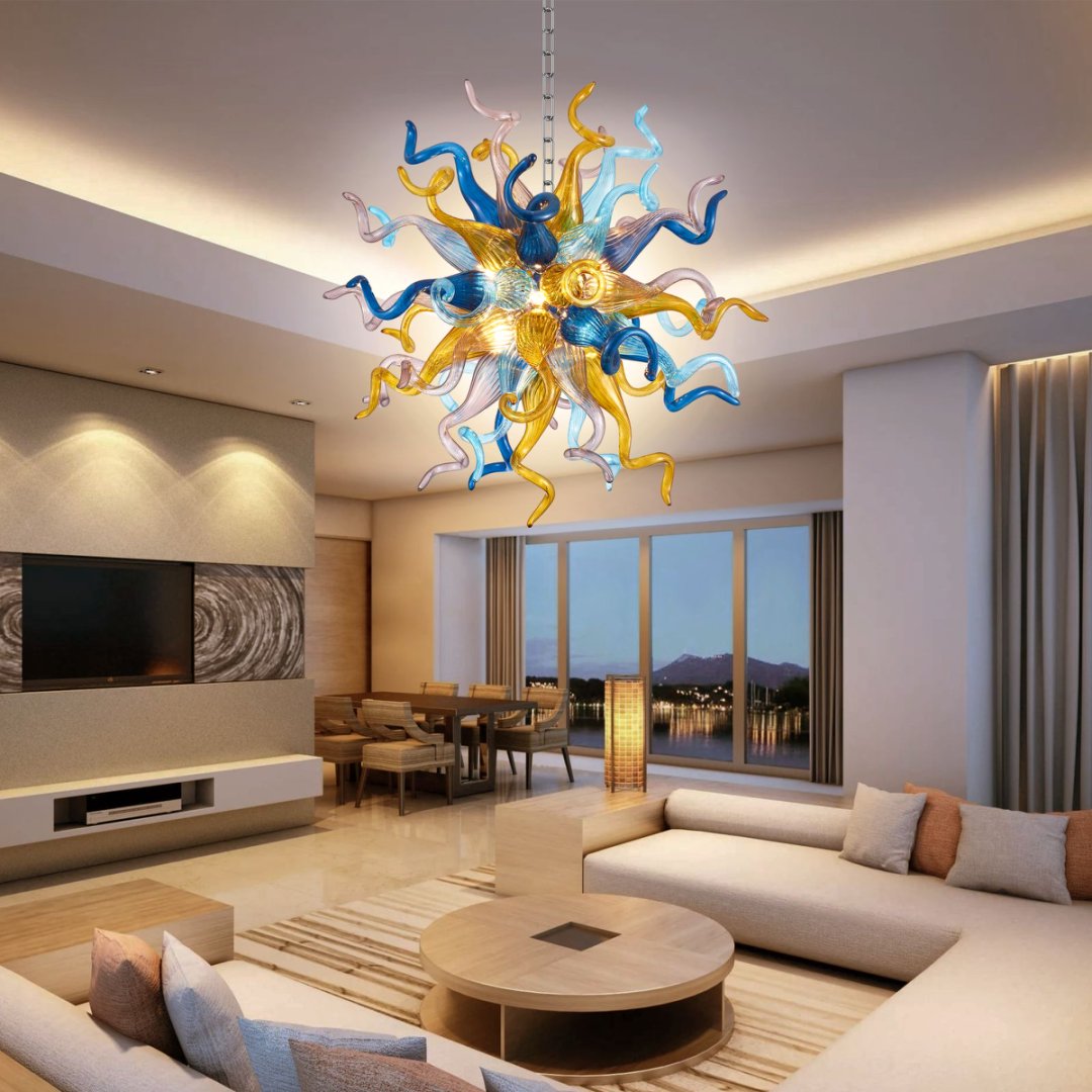 Luxury Blown Glass Chandelier – Affordable Elegance