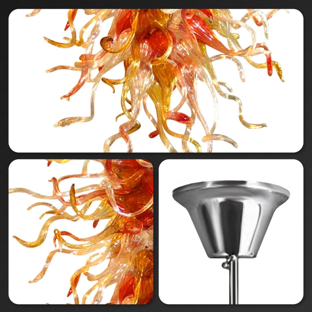 Handblown Glass Chandelier – Artisan Craftsmanship