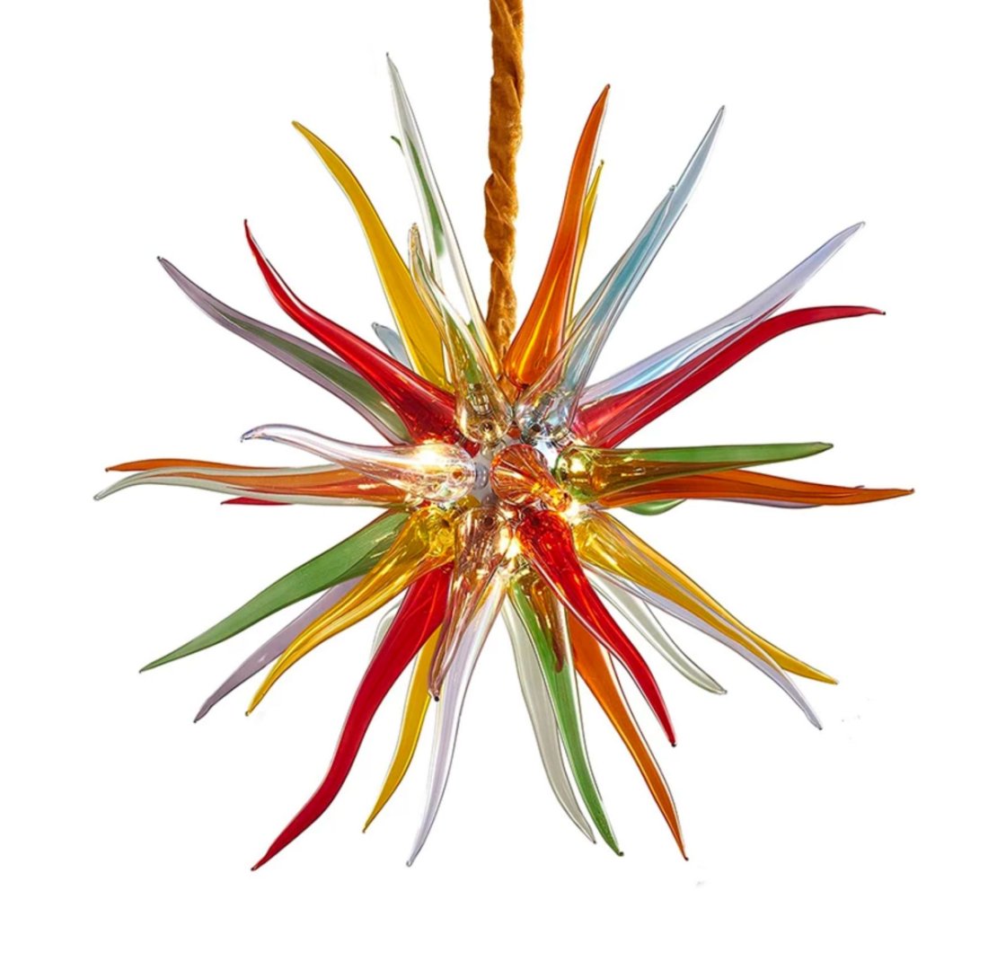 Mid-Century Blown Glass Chandelier – Retro Modern